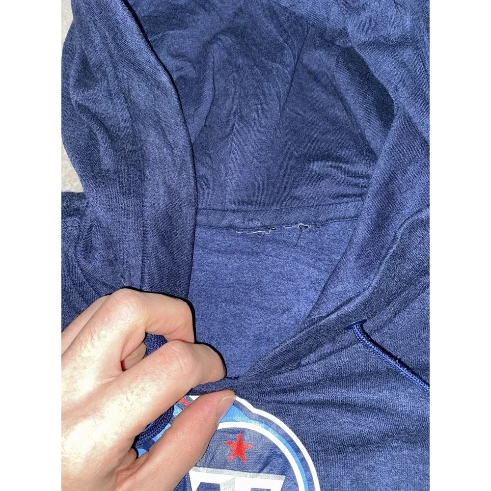 Nike Dri Fit Tennessee Titans Hoodie Mens XL Blue Fleece Rayon Blend‎ NFL Swoosh